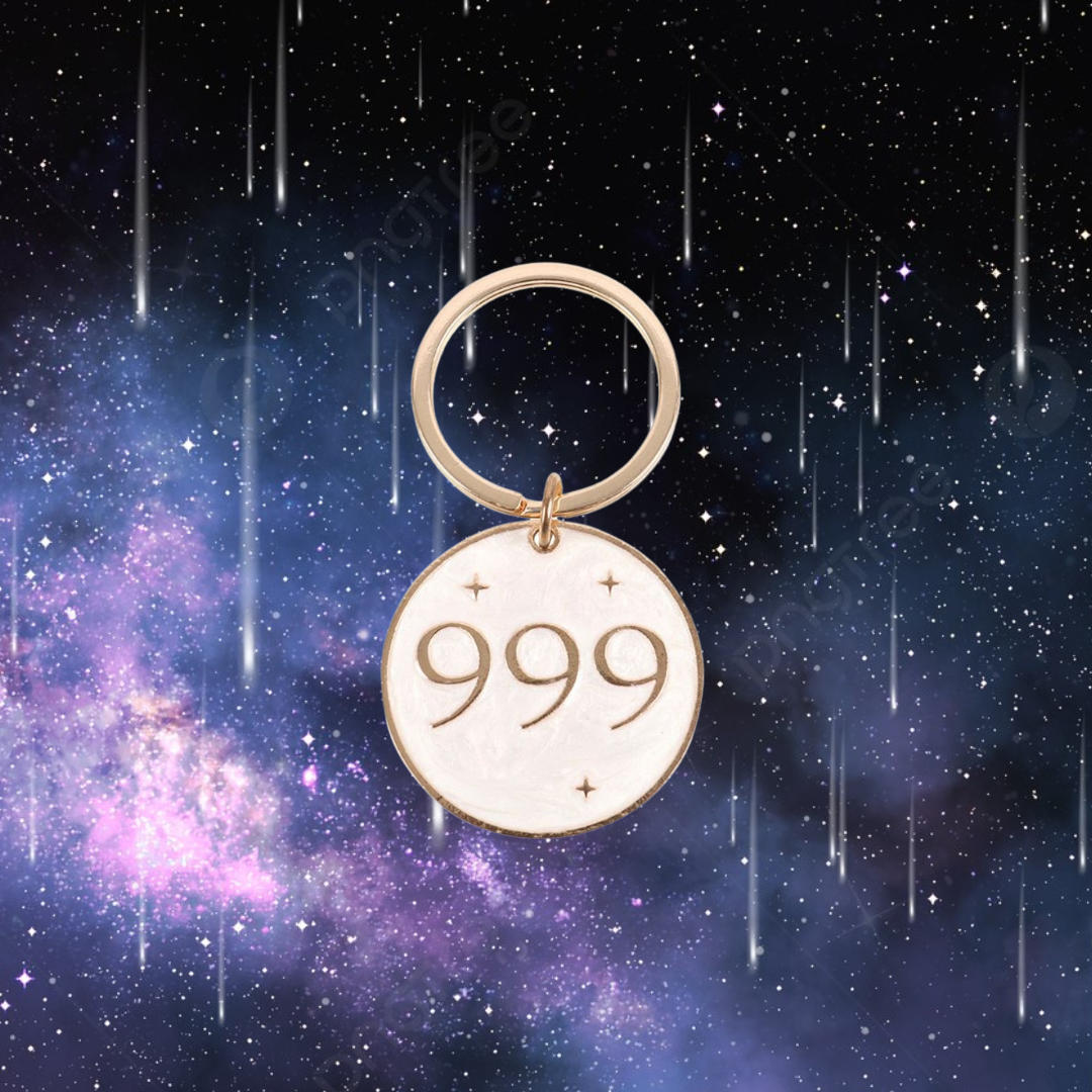 999 Angel Number Keyring