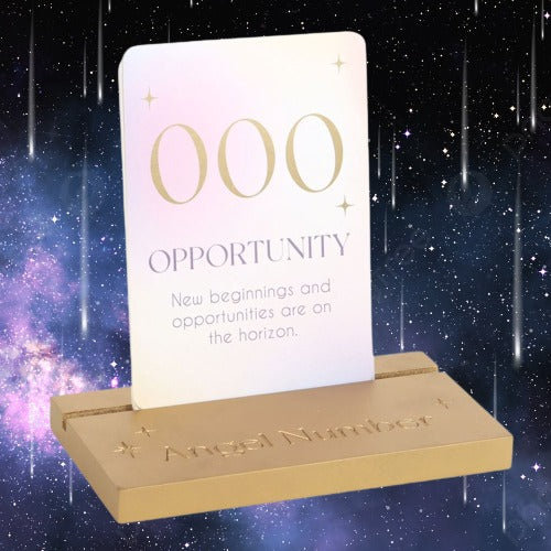 Angel Number Affirmation Cards with Wooden Stand