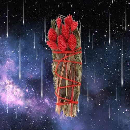 6in Ritual Wand Smudge Stick with Rosemary and Yerba Santa Sage