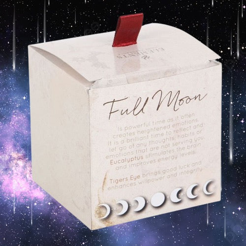 Full Moon Eucalyptus Manifestation Candle with Tiger's Eye