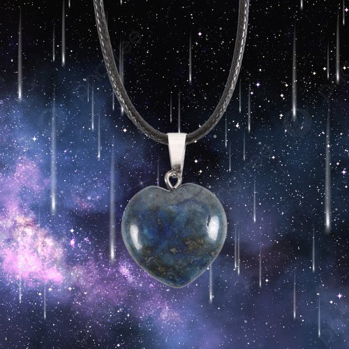 Lapis Lazuli Healing Crystal Heart Necklace