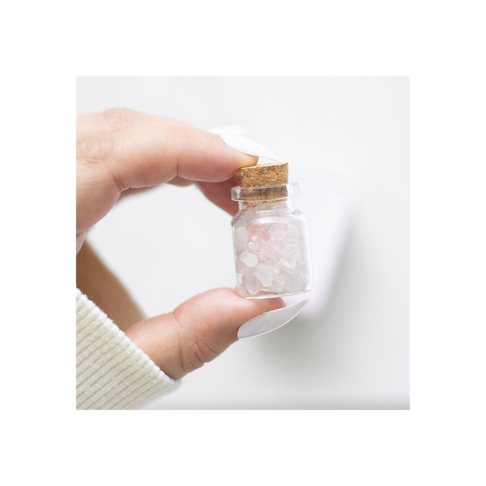Jar of Love Rose Quartz Crystal in a Matchbox