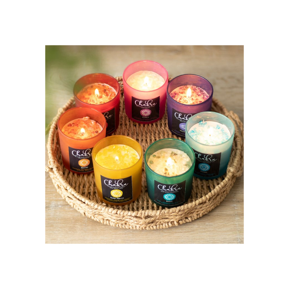 Creative Fire: Orange Crystal Chip Candle