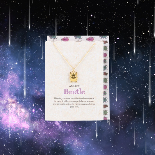 Lucky Beetle Necklace Card