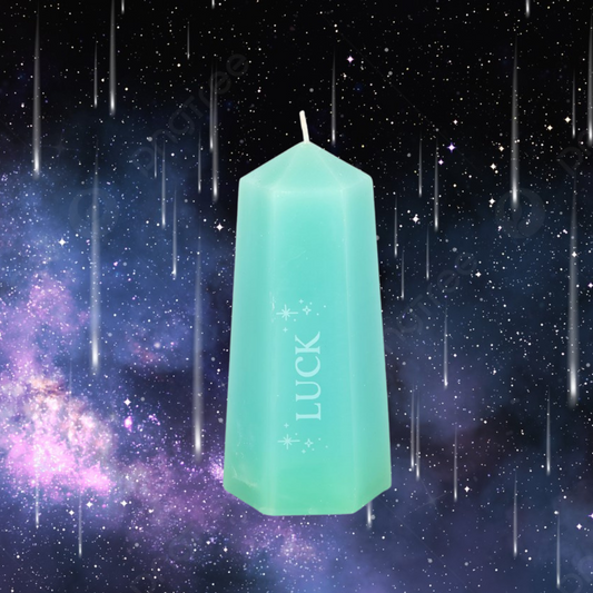Luck Crystal Candle with Rough Green Aventurine