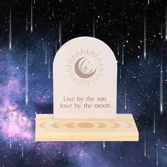 Luna Moth Affirmation Cards with Wooden Stand