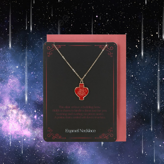 Love Potion Enamel Necklace Card