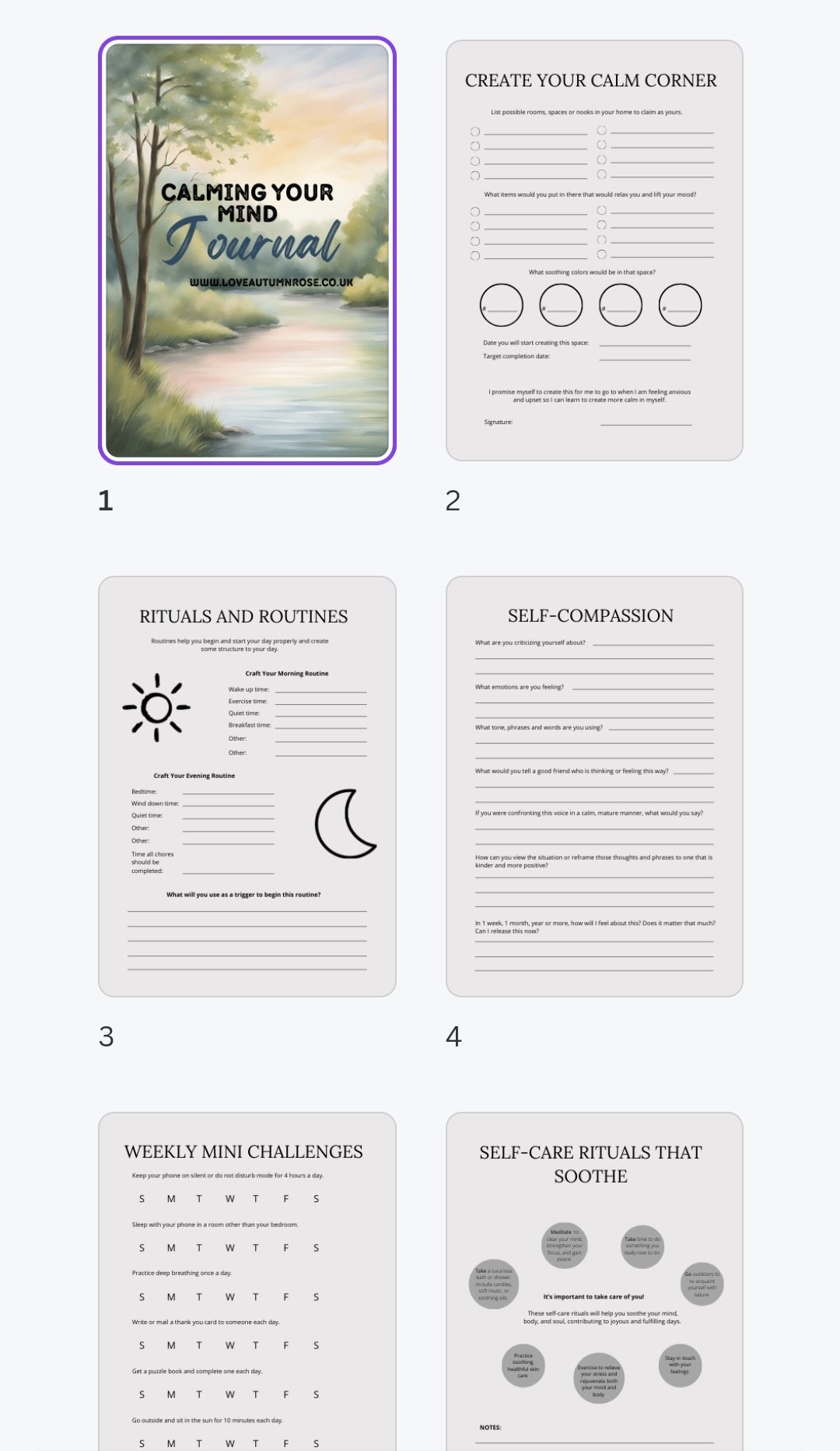 Calming Your Mind Journal - Digital Copy