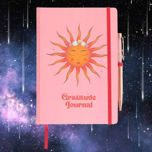 The Sun Gratitude Journal with Rose Quartz Pen