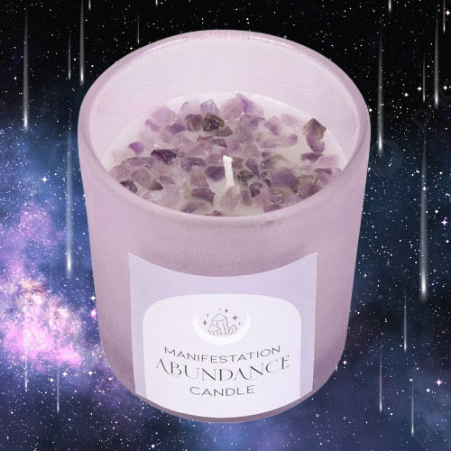 Abundance French Lavender Crystal Chip Candle