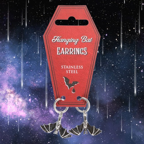 Hanging Bat Earrings
