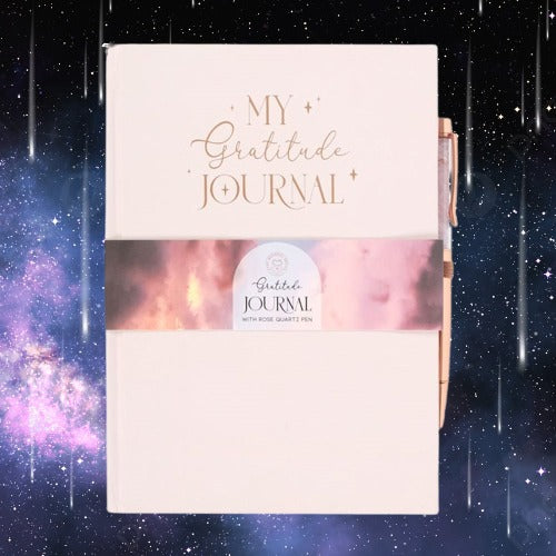 Gratitude Journal with Rose Quartz Pen