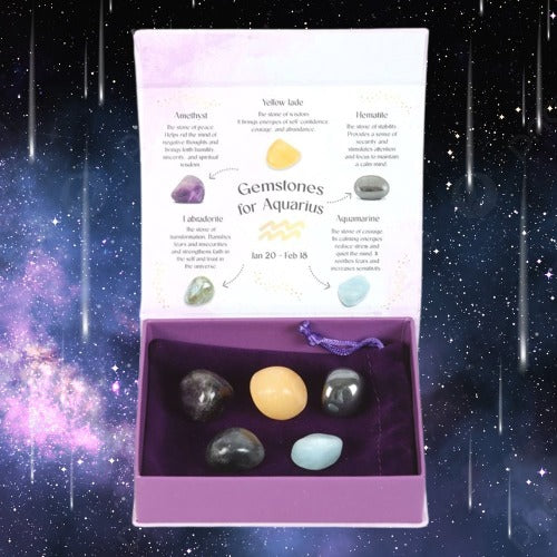 Aquarius Crystal Tumblestone Set
