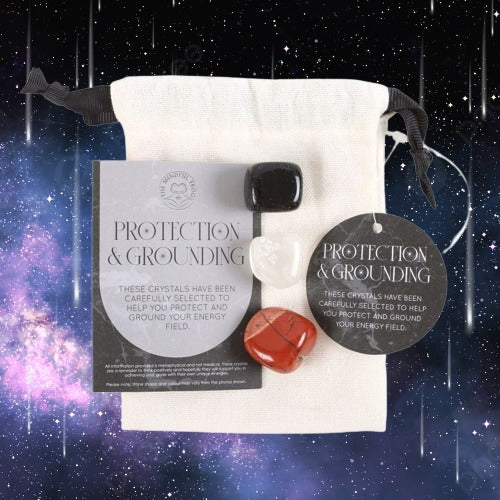 Protection & Grounding Healing Crystal Set
