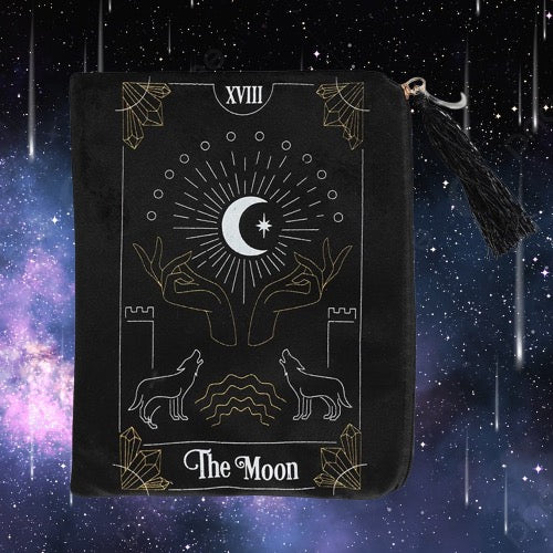 Tarot Card Protection: Moon Zippered Bag