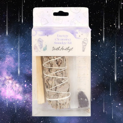 Smudge Kit with Amethyst Crystal