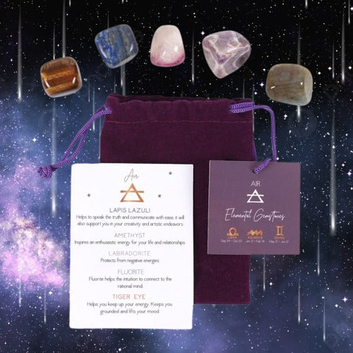 Balanced Energy and Clarity: Air Element Gemstone Set