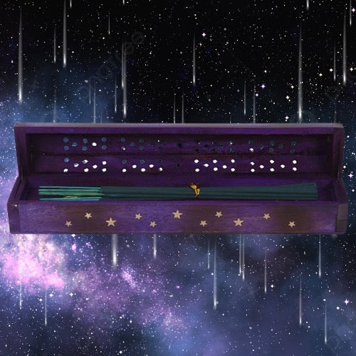 Celestial Fragrance: Star Wooden Incense Box