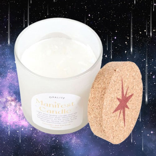 Opalite Lavender & Patchouli Manifestation Candle