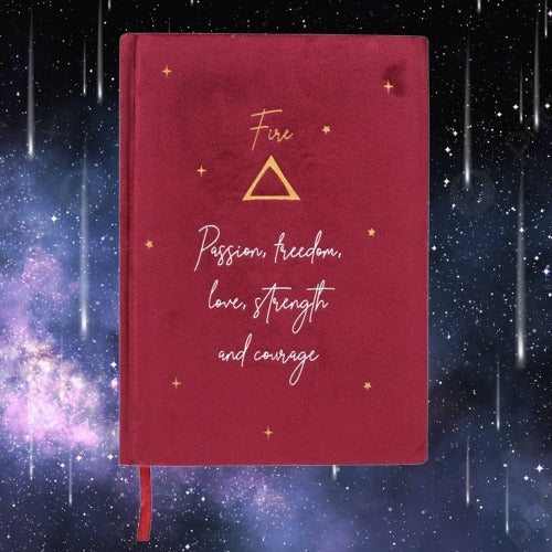 Passion-Infused Fire Element Sign: Velvet A5 Notebook