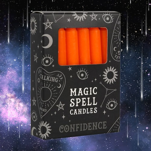 Boost Confidence: Set of 12 Orange Spell Candles