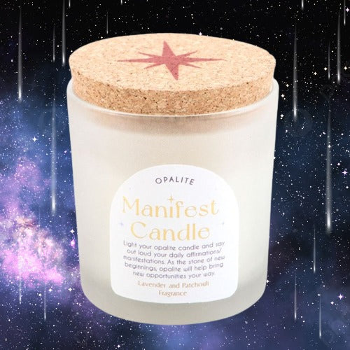 Opalite Lavender & Patchouli Manifestation Candle