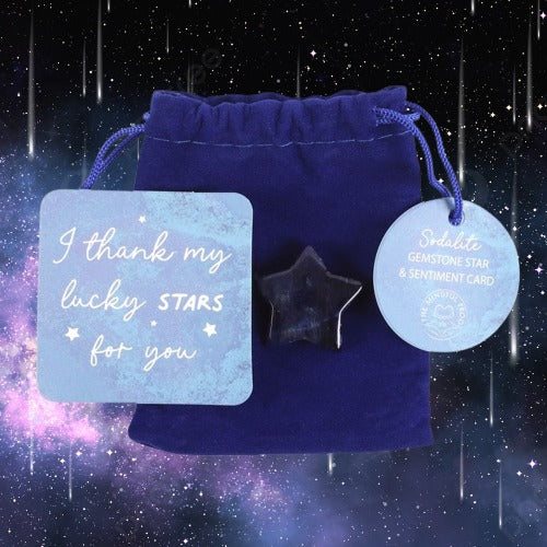 Lucky Stars Lucky Sodalite Crystal Star in a Bag