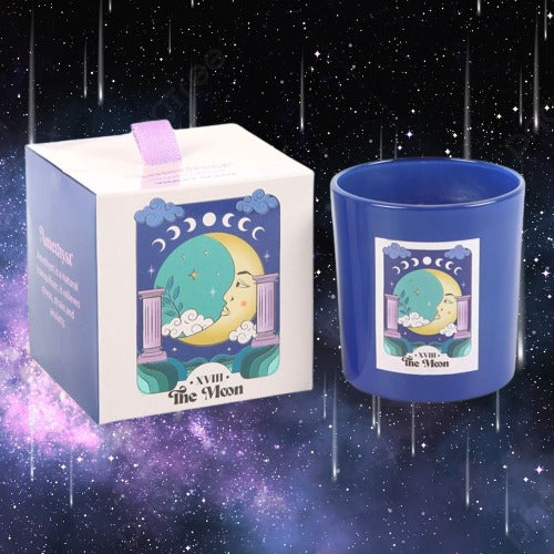 The Moon Amethyst Crystal Chip Candle