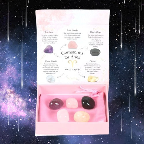 Aries Crystal Tumblestone Set